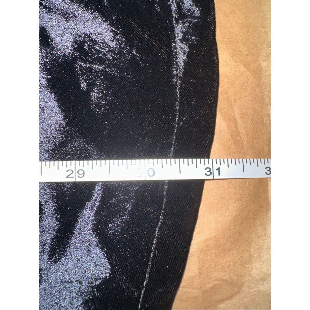 Anthropologie Sz M Tilda Velvet Slip Skirt Black Midi Bias Cut - Picture 9 of 11